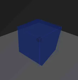 Version 01: blue cube, no tremor